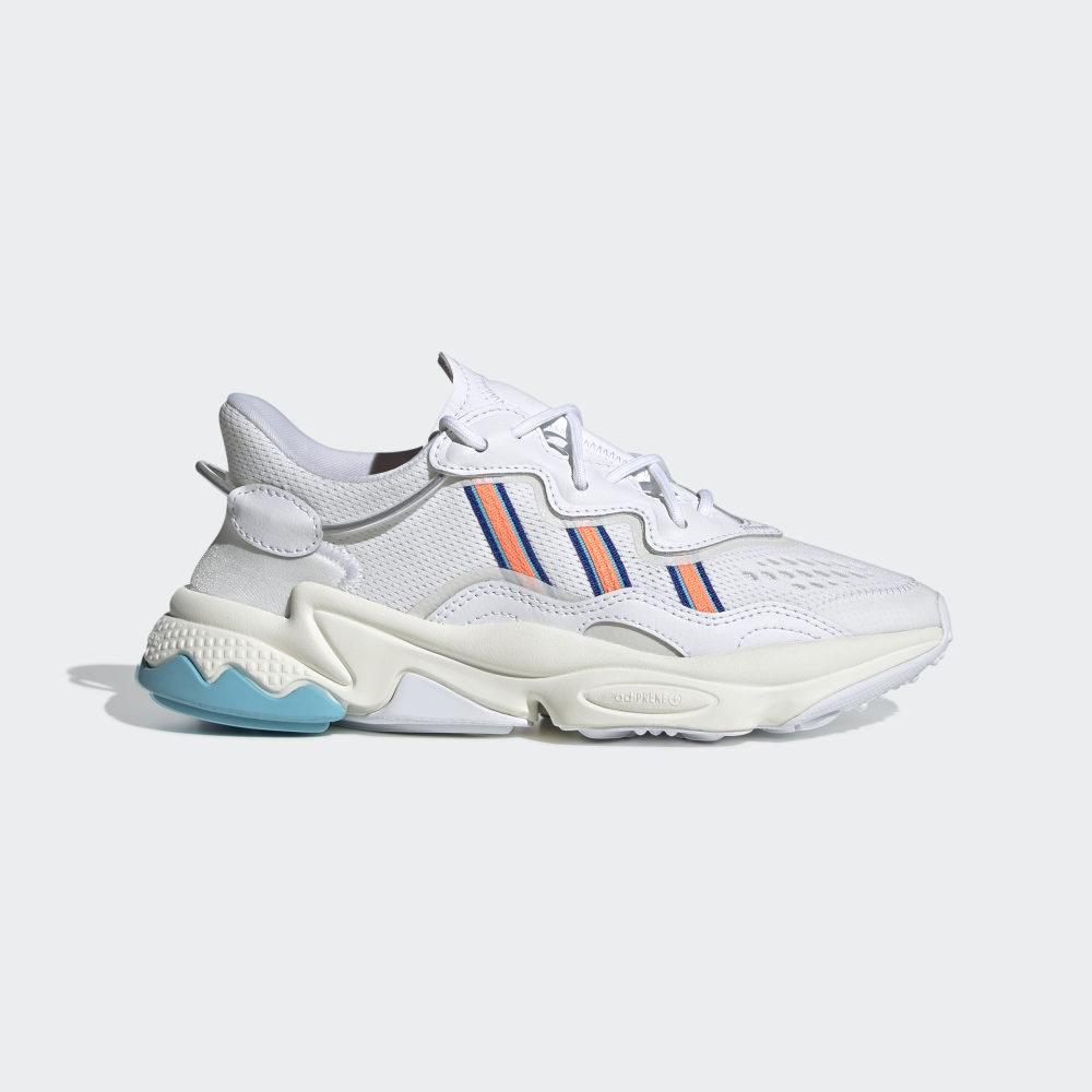 Adidas Women's OZWEEGO Originals Shoes White/Coral/Blue Ireland EF4290